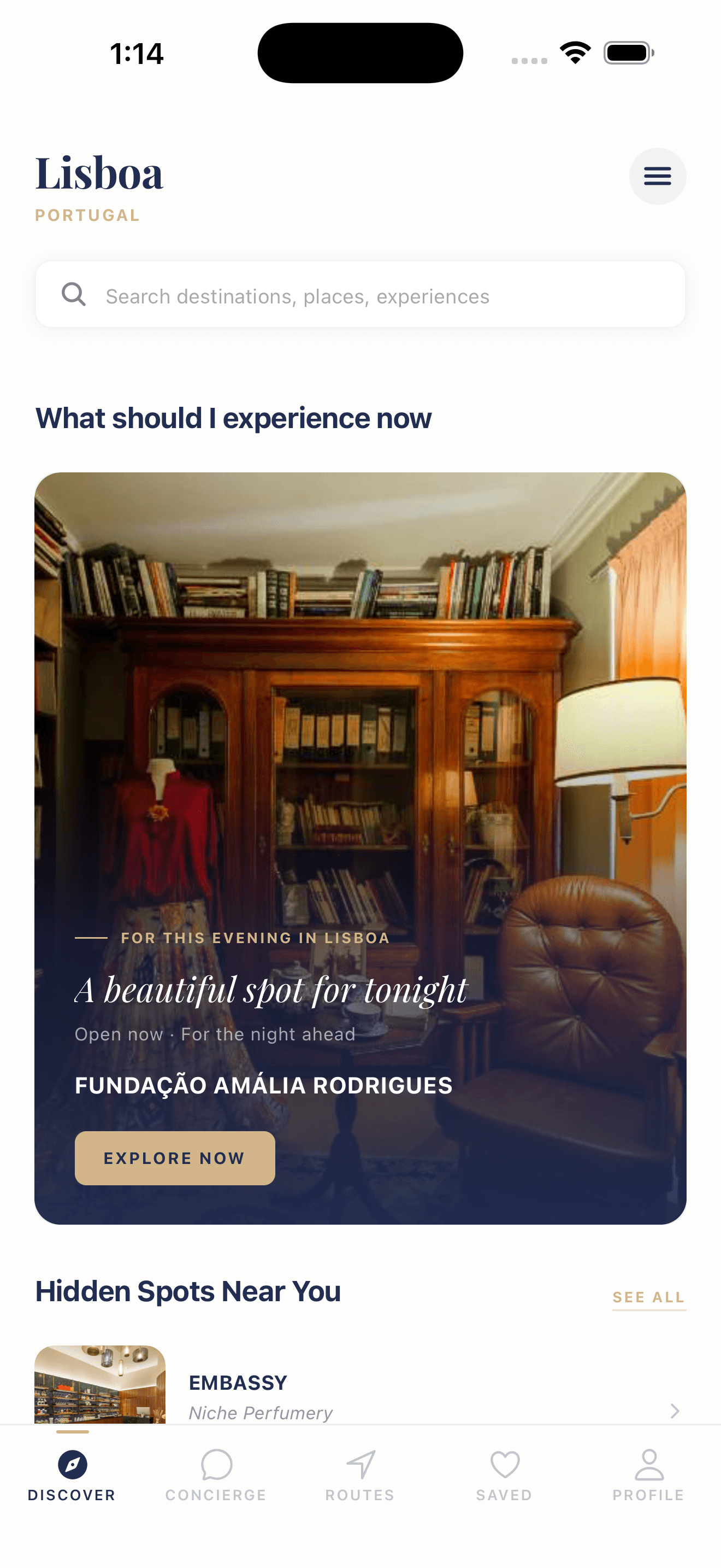 Goldenbook Go discover screen